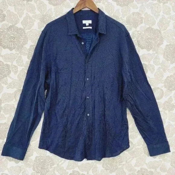 Calvin Klein Slim Fit Button‎ down Long sleeve Printed Men's Dress Shirt XL - Picture 1 of 8
